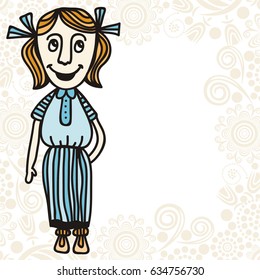 Abstract girl. Vector illustration.