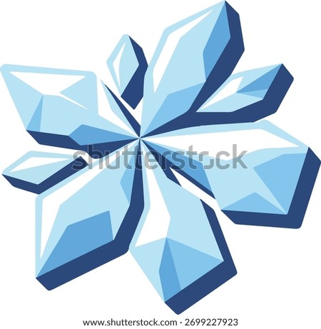 Abstract glacial crystal pattern illustration
