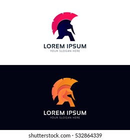 Abstract gladiator warrior vector logo icon