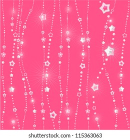 Abstract glamour pattern with glittering stars. Vector background