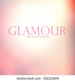 Abstract Glamour Pink Blur Background. Vector illustration