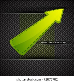 Abstract glass arrow. Vector background