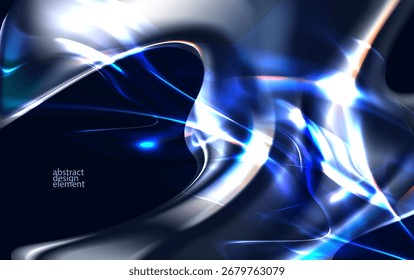 Fundo de vidro abstrato. Forma líquida vetorial com transparência e brilho.