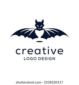 Abstract glass bat, concept design logo