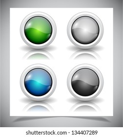 abstract glass buttons. Vector illustration EPS10 file.