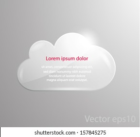 Abstract glass cloud background. Vector eps10.