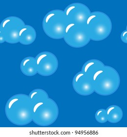Abstract glass clouds background for your design. Seamless pattern. Vector illustration.