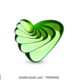 Abstract glass design element