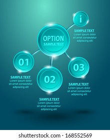abstract glass elements of info graphics