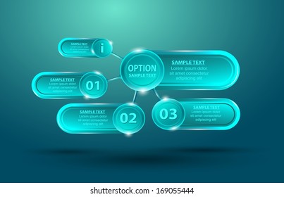abstract glass elements of infographic