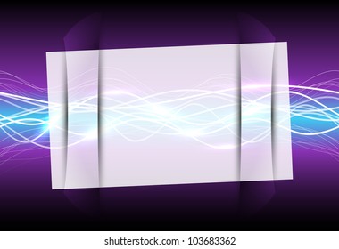 Abstract glass frame with magic light , vector illustration, eps10, 3 layers
