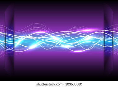 Abstract glass frame with magic light , vector illustration, eps10, 3 layers