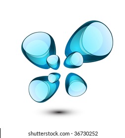 Abstract glass icon