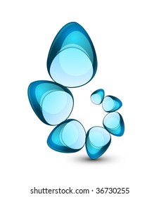Abstract glass icon