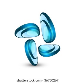 Abstract glass icon
