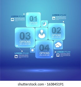 Abstract glass infographic.