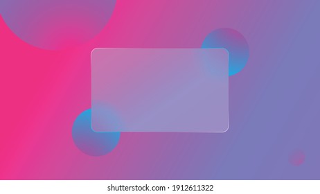 Abstract Glass Morphism Background Blue Spheres Stock Vector (Royalty ...