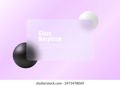Abstractas fondo de morfismo de vidrio. Sitio web landing page con lugar para texto.