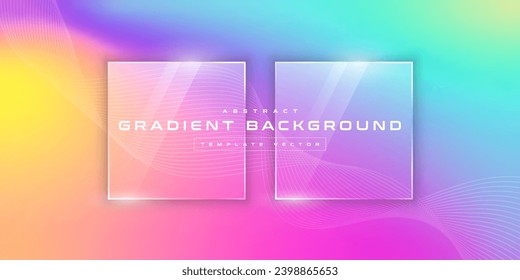 Abstract glass morphism colorful gradient background, futuristic wallpaper branding, business card, soft pastel color, geometric line dot tech, digital cyber ai technology presentation template vector