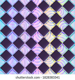 Abstract glass mosaic. Seamless pattern.