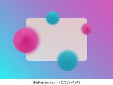 Panel de vidrio Abstractas sobre fondo de degradado azul brillante y rosa. Eps 10