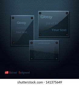 Abstract glass panels. Vector illustration