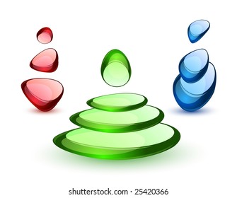 Abstract glass shapes