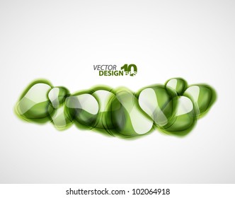 Abstract glass shapes background