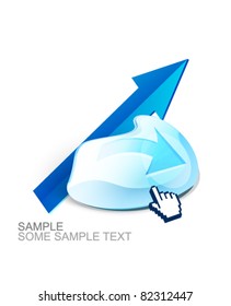 Abstract glass shapes. Vector design elements