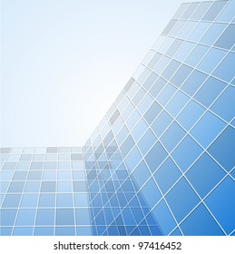 abstract glass skyscrapers, vector illlustration