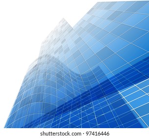 abstract glass skyscrapers, vector illustration