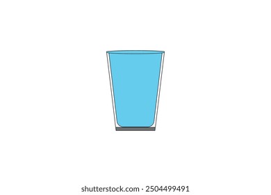 Gráficos Abstractas de maquetas de Ilustración vectorial plana de vidrio de agua para camisetas, carteles y diseños de tarjetas de felicitación.
