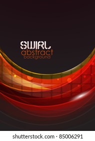 Abstract glass wave background