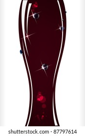 abstract glass of wine vector background