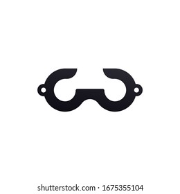 abstract glasses illugstration logo design