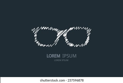 Abstract glasses logo. Vector logotype design.