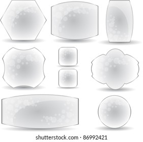 abstract glassy shapes