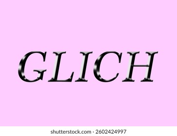 Abstract Glich Text Effect Design Orchid Background