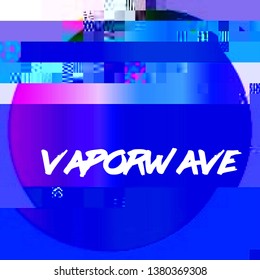 Abstract glitch background. Cyberpunk concept. Vector illustration of a distorted surface. Colorful techno backdrop with aesthetics of vaporwave style of 80's.