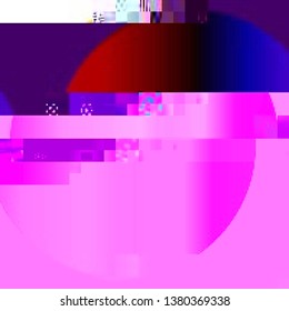 Abstract glitch background. Cyberpunk concept. Vector illustration of a distorted surface. Colorful techno backdrop with aesthetics of vaporwave style of 80's.