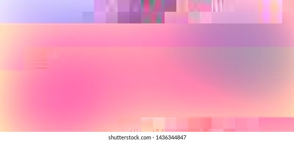 Abstract glitch background. Cyberpunk concept. Colorful techno backdrop with aesthetics of vaporwave style of 80's. The image format is suitable for printing on a mug.