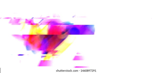 Abstract glitch background. Cyberpunk concept. Colorful techno backdrop with aesthetics of vaporwave style of 80's. The image format is suitable for printing on a mug.
