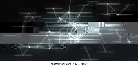 Abstract glitch background. Cyberpunk concept. Colorful techno backdrop with aesthetics of vaporwave style of 80's. The image format is suitable for printing on a mug.