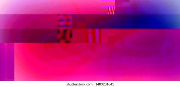 Abstract glitch background. Cyberpunk concept. Colorful techno backdrop with aesthetics of vaporwave style of 80's. Vector illustration. Creative graphic design for poster,brochure,flyer and card.