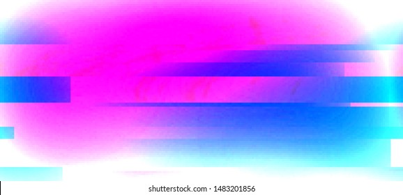 Abstract glitch background. Cyberpunk concept. Colorful techno backdrop with aesthetics of vaporwave style of 80's. Vector illustration. Creative graphic design for poster,brochure,flyer and card.