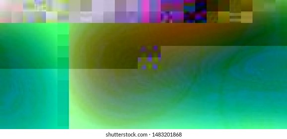 Abstract glitch background. Cyberpunk concept. Colorful techno backdrop with aesthetics of vaporwave style of 80's. Vector illustration. Creative graphic design for poster,brochure,flyer and card.