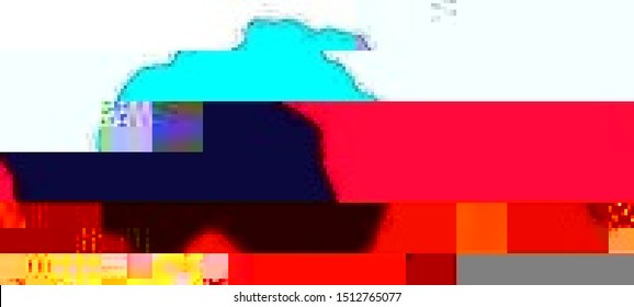 Abstract glitch background. Cyberpunk concept. Colorful techno backdrop with aesthetics of vaporwave style of 80's. Vector illustration. Creative graphic design for poster,brochure,flyer and card.
