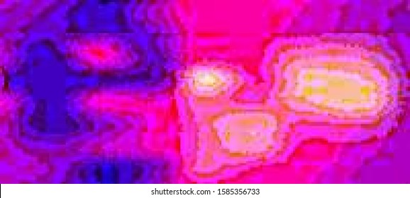 Abstract glitch background. Cyberpunk concept. Colorful techno backdrop with aesthetics of vaporwave style of 80's. The image format is suitable for printing on a mug.