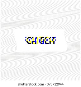 Abstract glitch background. Digital image data distortion. Corrupted image vector file. Chaos aesthetics of signal error. Digital decay.