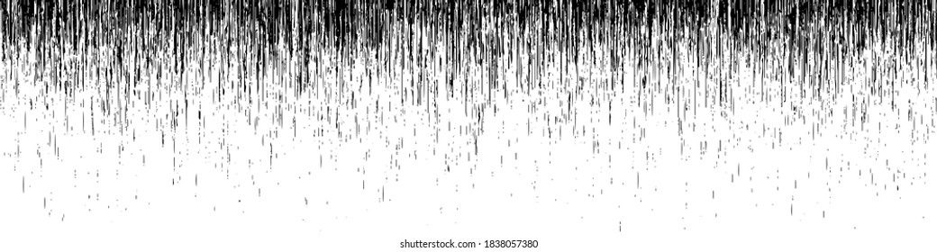 Abstrakter glänzender Hintergrund. Halbtonmuster mit Rauscheffekt. Gebrochener Computercode. Schwarze Vektorstruktur.